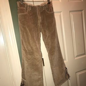 NEW Bodyguard Suede Brown Flare Pants Large